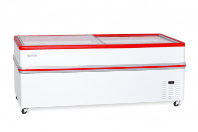 Ларь-бонета модель "Bonvini BF" 2100 L со съемными створками, красн.