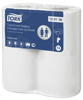 Туалетная бумага в стандартных рулонах Tork 