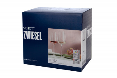 Набор бокалов для вина Light&fresh, h=22,2 см, d=7,6 см, 363 мл, SENSA, хрустальное стекло, 6 шт.