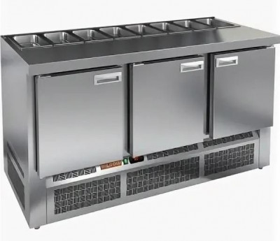 Стол охлаждаемый высокотемпературный тип HT модель SLE1-111GN (1/3) для салатов (без крышки)