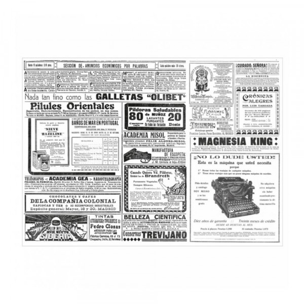 Подкладка настольная сервировочная (плейсмет) "Газета" белая, 31*43 см, бумага, 500 шт в Москве