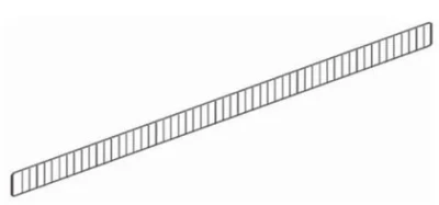 Ограничитель фронтальный прямой H=60, L-1250 (цинк)