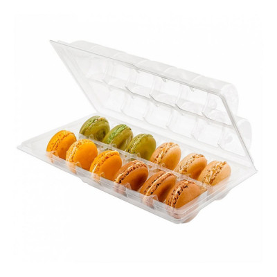 Упаковка с отделениями для 12 макарон/печенья/конфет, 13,3*22,5*5 см, РЕТ, Garcia de Pou