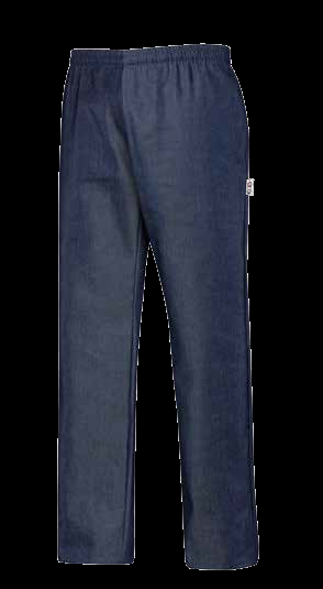 Брюки на кулиске с карманами, с карманом, 60% полиэстер, 40% хлопок, синяя джинса,  размер XXL в Москве