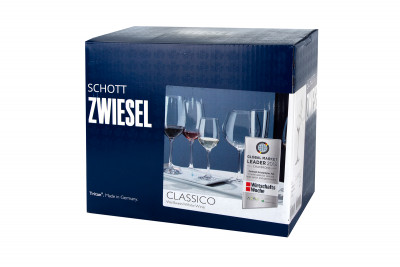 Набор бокалов для белого вина, 312 мл, h=21 см, d= 7,5 см, CLASSICO, хрустальное стекло, 6 шт.