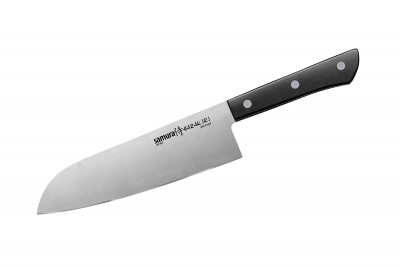 SHR-0095B/K Нож кухонный "Samura HARAKIRI" Сантоку 175 мм, корроз.-стойкая сталь, ABS пластик