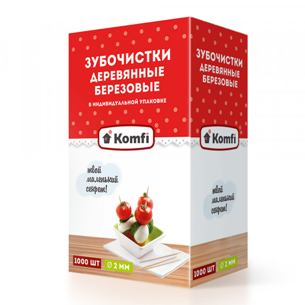 Зубочистки 1000 шт в индивидуальной упаковке 119 в Москве
