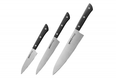 SHR-0220B/K Набор ножей 3 в 1 "Samura HARAKIRI" 11, 23, 85, корроз.-стойкая сталь, ABS пластик
