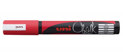 Маркер красный для оконных и стеклянных поверхностей 1,8-2,5 мм Uni Chalk PWE-5M