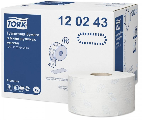 Туалетная бумага в мини-рулонах мягкая Tork  в Москве