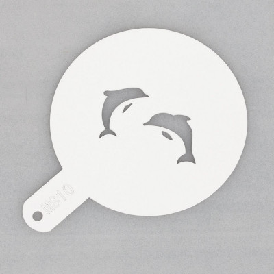Трафарет пластиковый "Дельфины", d 11 см, P.L. Proff Cuisine
