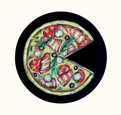 Меловая доска круглая «Пицца» D = 300 мм