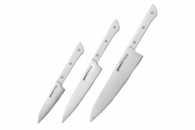 SHR-0220W/K Набор ножей 3 в 1 "Samura HARAKIRI" 11, 23, 85, корроз.-стойкая сталь, ABS пластик