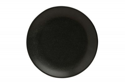 Тарелка 24 см безбортовая фарфор цвет черный Seasons