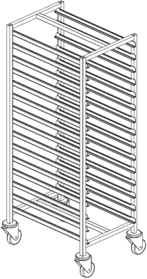 Тележка для GN 1/1 15 ур. ТГ 115