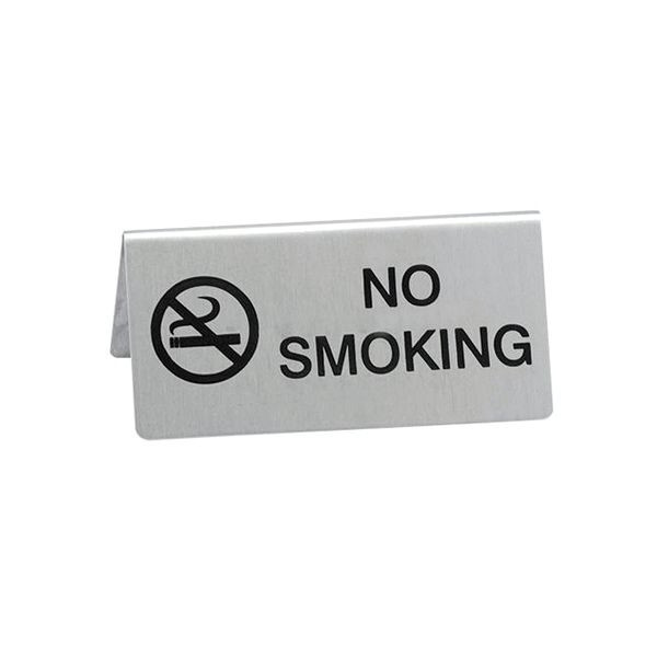 Табличка настольная "NO SMOKING" 12*5 см, нержавейка, P.L. Proff Cuisine в Москве