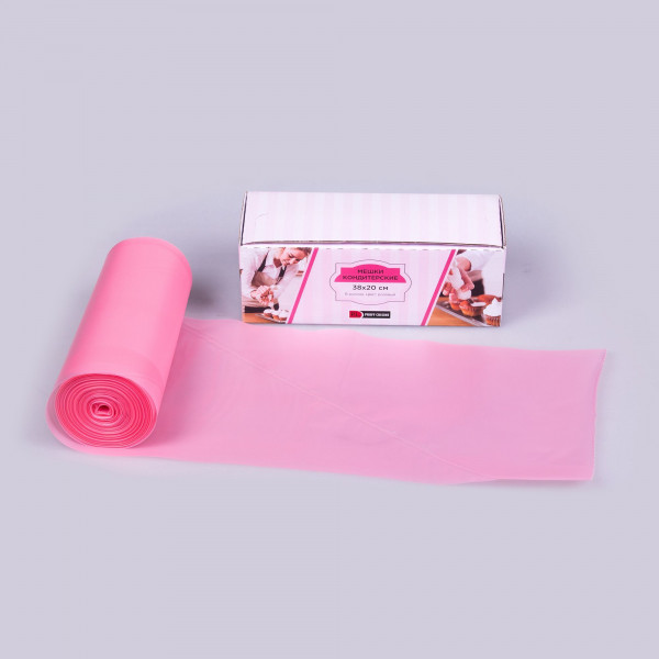 Мешок кондитерский 3-сл в рулоне 38 см розовый, 80 мкм, особо прочные швы, 100 шт/рул, P.L. Proff Cu в Москве