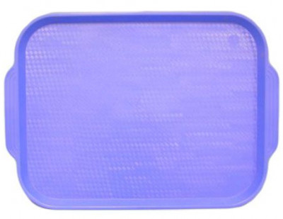 Поднос столовый из полистирола 450х355 мм голубой [1730]