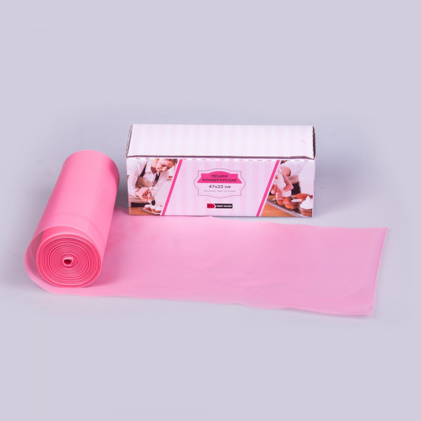 Мешок кондитерский 3-сл в рулоне 46 см розовый, 80 мкм, особо прочные швы, 100 шт/рул, P.L. Proff Cu в Москве