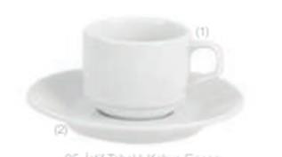 Чашка кофейная, стопируемая, 90мл, Белый                     